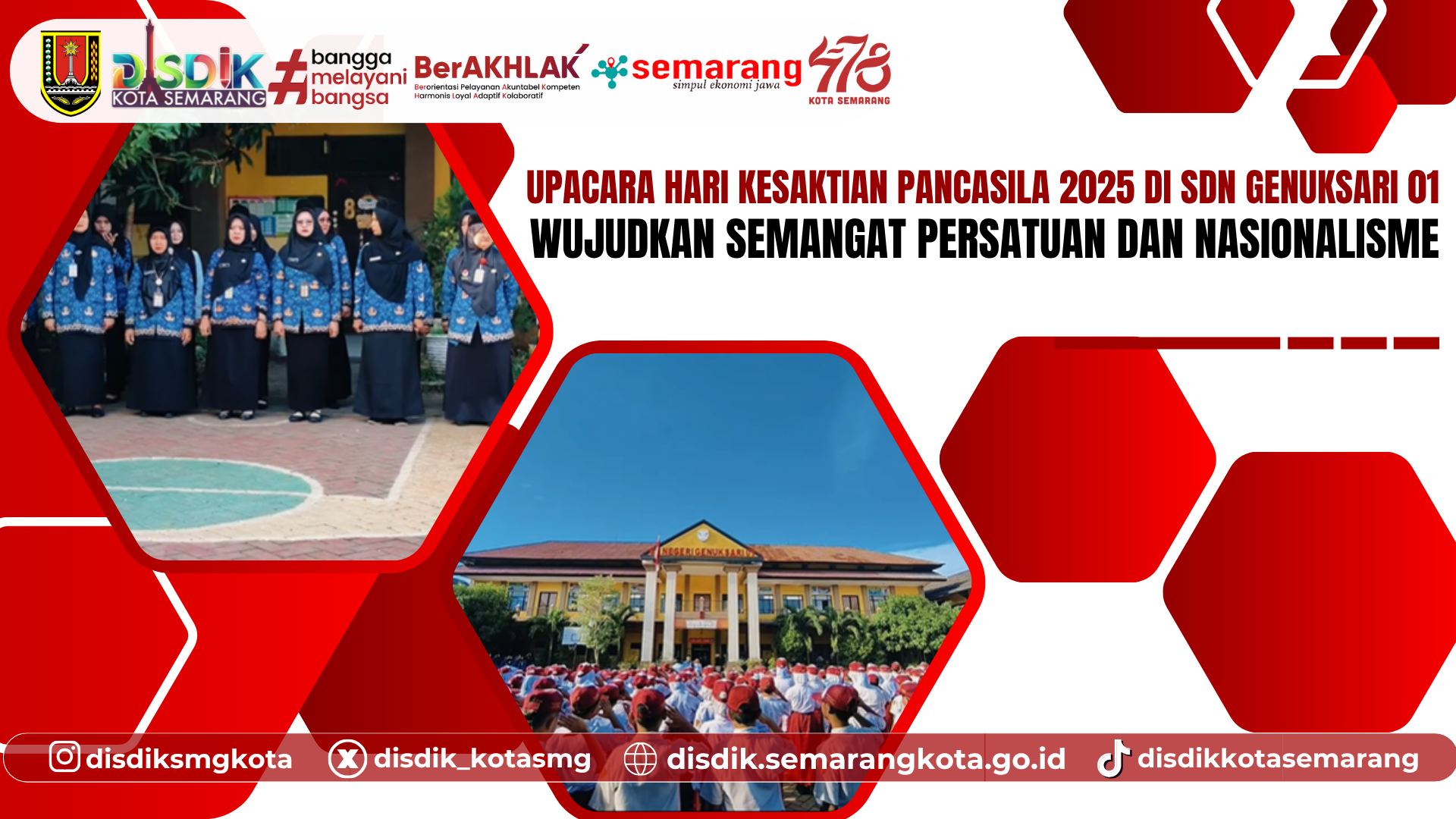 Upacara Hari Kesaktian Pancasila 2025 di SDN Genuksari 01, Wujudkan Semangat Persatuan dan Nasionalisme